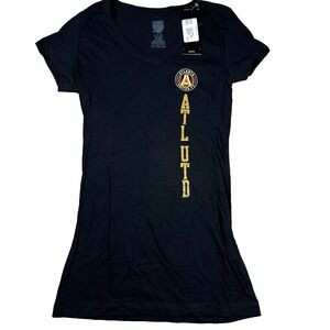 Adidas Womens Small Black Atlanta United FC Spring 2018 MLS Soccer T Shirt NWT